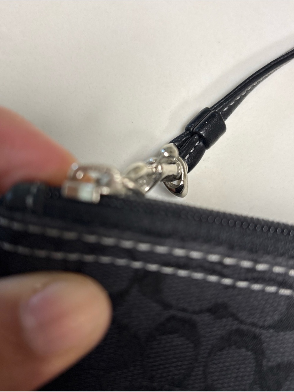 Coach Black Wristlet Clutch with Contrast Stitching - Picture 11 of 16